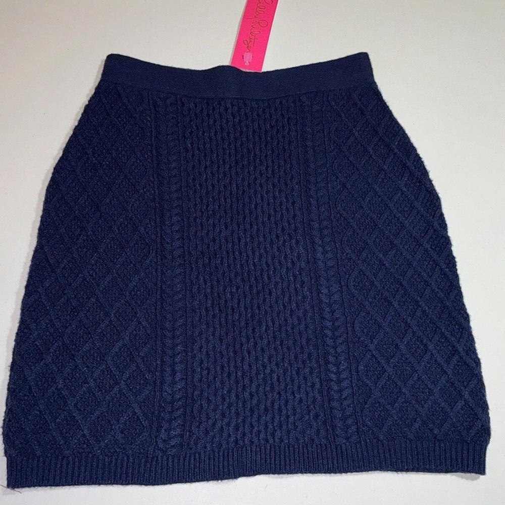Lilly Pulitzer NWT Lizona Sweater Skirt Low Tide Navy $128 Size XS - Picture 7 of 10